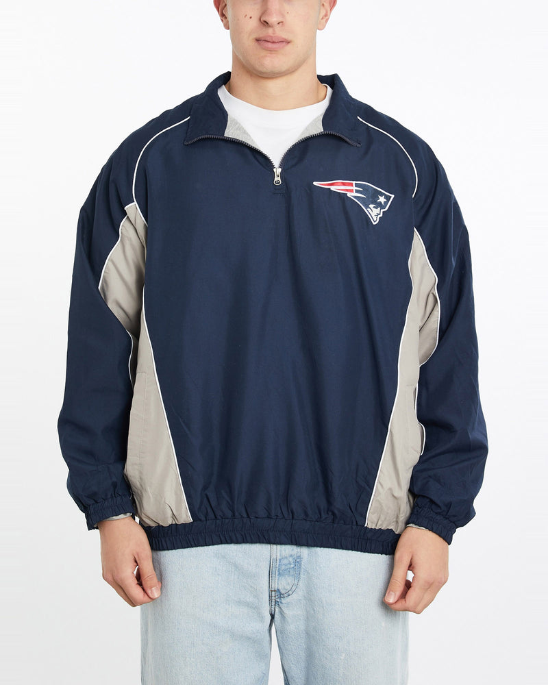 Vintage, NFL, New, England, Patriots, Windbreaker, Jacket, The Real Deal, size double extra large, colour Multicolour, newtown, sydney, australia, thrift store, opshop, preloved, secondhand, sustainable, retro, antique, 70s, 80s, 90s, 2000s, 00s, fashion, clothing, streetwear, trendy, garment, style, boutique, store, shop, archive, sale, cheap, best, top, Jackets