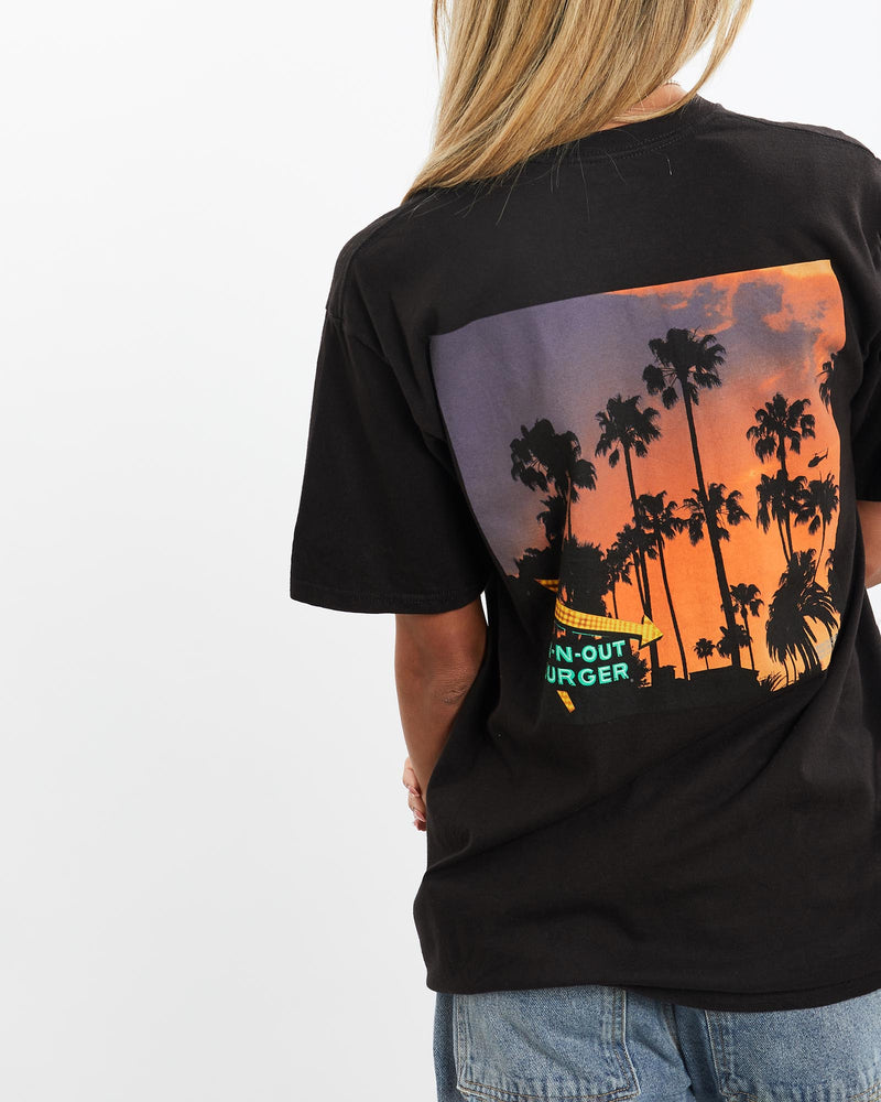 Vintage, In-N-Out, Burger, Tee, The Real Deal, size small, colour Black, newtown, sydney, australia, thrift store, opshop, preloved, secondhand, sustainable, retro, antique, 70s, 80s, 90s, 2000s, 00s, fashion, clothing, streetwear, trendy, garment, style, boutique, store, shop, archive, sale, cheap, best, top, T-Shirts