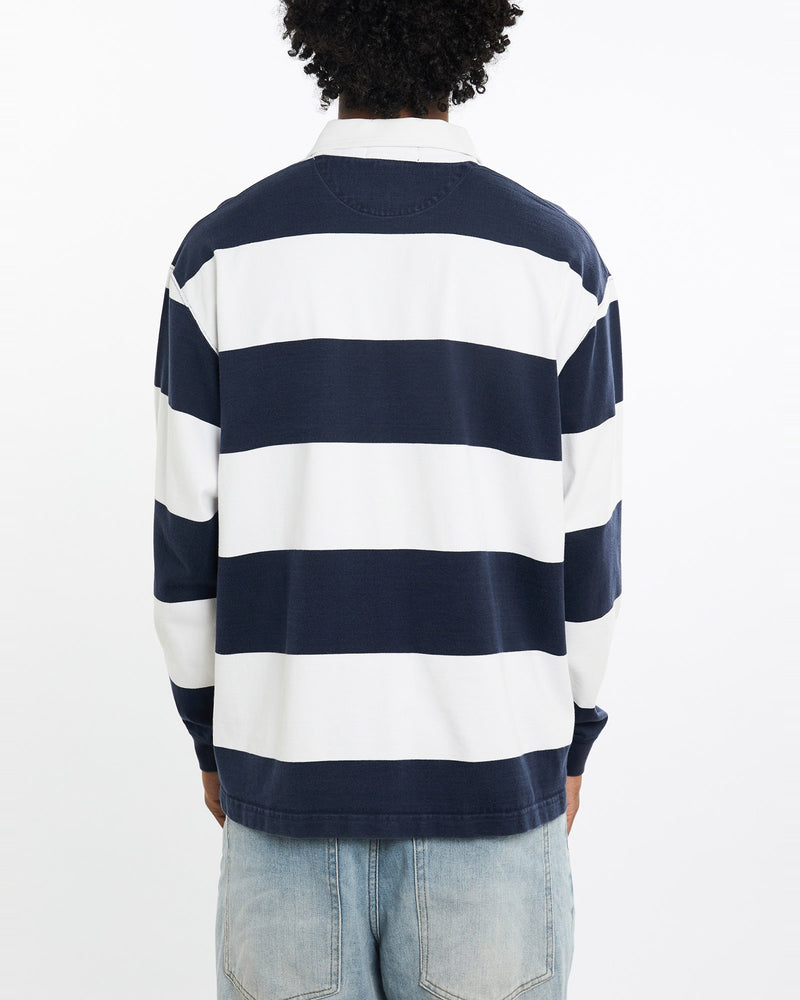 Vintage, 90s, Polo, Ralph, Lauren, Rugby, Shirt, The Real Deal, size large, colour Navy, newtown, sydney, australia, thrift store, opshop, preloved, secondhand, sustainable, retro, antique, 70s, 80s, 90s, 2000s, 00s, fashion, clothing, streetwear, trendy, garment, style, boutique, store, shop, archive, sale, cheap, best, top, Shirts