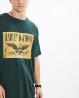 Vintage, 90s, Harley, Davidson, Tee, The Real Deal, size large, colour Green, newtown, sydney, australia, thrift store, opshop, preloved, secondhand, sustainable, retro, antique, 70s, 80s, 90s, 2000s, 00s, fashion, clothing, streetwear, trendy, garment, style, boutique, store, shop, archive, sale, cheap, best, top, T-Shirts