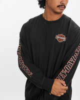Vintage Harley Davidson Long Sleeve Tee <br>M , The Real Deal , newtown, sydney, australia, thrift store, opshop, preloved, secondhand, sustainable, retro, antique, 70s, 80s, 90s, 2000s, 00s, fashion, clothing, streetwear, trendy, garment, style, boutique, store, shop, archive, sale, cheap, best, top