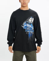 Vintage, Jimmie, Johnson, Long, Sleeve, Racing, Tee, The Real Deal, size large, colour Black, newtown, sydney, australia, thrift store, opshop, preloved, secondhand, sustainable, retro, antique, 70s, 80s, 90s, 2000s, 00s, fashion, clothing, streetwear, trendy, garment, style, boutique, store, shop, archive, sale, cheap, best, top, T-Shirts