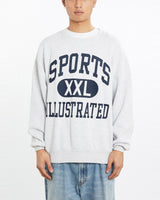 Vintage, 90s, Sports, Illustrated, Sweatshirt, The Real Deal, size large, colour Grey, newtown, sydney, australia, thrift store, opshop, preloved, secondhand, sustainable, retro, antique, 70s, 80s, 90s, 2000s, 00s, fashion, clothing, streetwear, trendy, garment, style, boutique, store, shop, archive, sale, cheap, best, top, Sweats and hoodies