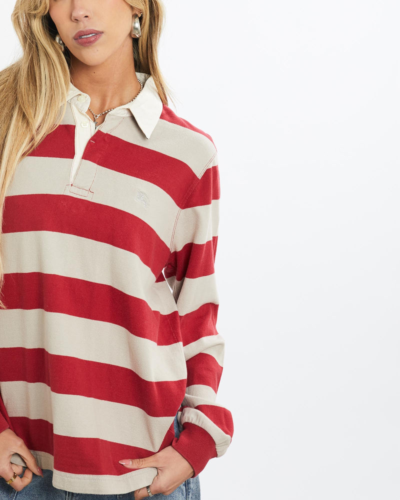 Vintage, Burberry, Rugby, Shirt, The Real Deal, size small, colour Red, newtown, sydney, australia, thrift store, opshop, preloved, secondhand, sustainable, retro, antique, 70s, 80s, 90s, 2000s, 00s, fashion, clothing, streetwear, trendy, garment, style, boutique, store, shop, archive, sale, cheap, best, top, Shirts