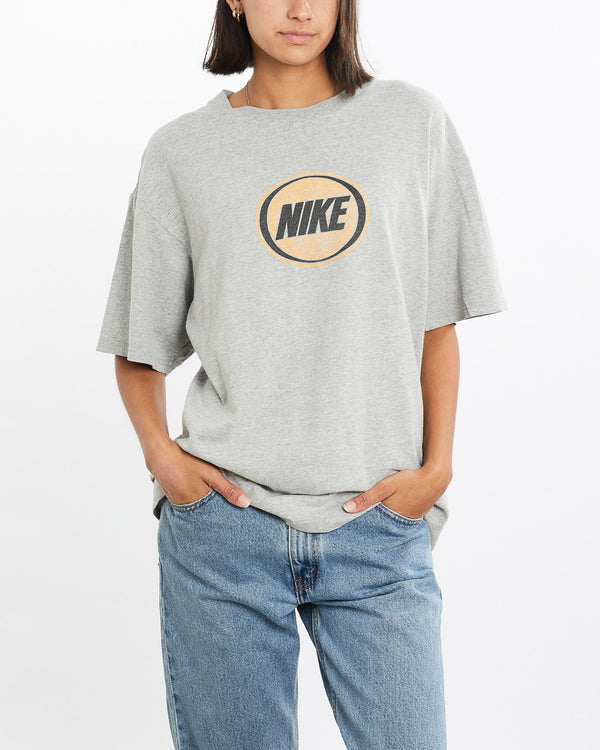Vintage, 90s, Nike, Tee, The Real Deal, size medium, colour Grey, newtown, sydney, australia, thrift store, opshop, preloved, secondhand, sustainable, retro, antique, 70s, 80s, 90s, 2000s, 00s, fashion, clothing, streetwear, trendy, garment, style, boutique, store, shop, archive, sale, cheap, best, top, T-Shirts