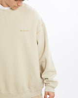 Vintage, Columbia, Sweatshirt, The Real Deal, size large, colour Beige, newtown, sydney, australia, thrift store, opshop, preloved, secondhand, sustainable, retro, antique, 70s, 80s, 90s, 2000s, 00s, fashion, clothing, streetwear, trendy, garment, style, boutique, store, shop, archive, sale, cheap, best, top, Sweats and hoodies