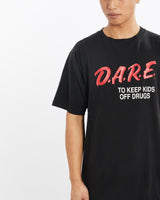 Vintage, 90s, D.A.R.E., Tee, The Real Deal, size large, colour Black, newtown, sydney, australia, thrift store, opshop, preloved, secondhand, sustainable, retro, antique, 70s, 80s, 90s, 2000s, 00s, fashion, clothing, streetwear, trendy, garment, style, boutique, store, shop, archive, sale, cheap, best, top, T-Shirts