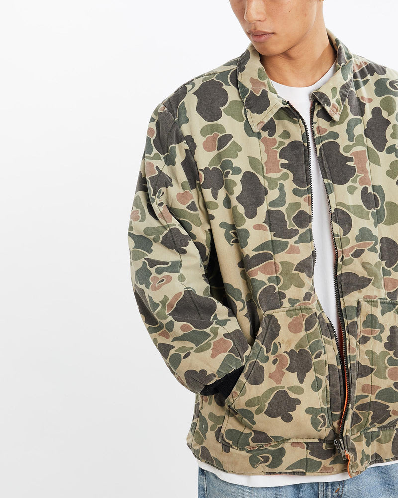Vintage, 90s, Duck, Camo, Reversible, Jacket, The Real Deal, size large, colour Multicolour, newtown, sydney, australia, thrift store, opshop, preloved, secondhand, sustainable, retro, antique, 70s, 80s, 90s, 2000s, 00s, fashion, clothing, streetwear, trendy, garment, style, boutique, store, shop, archive, sale, cheap, best, top, Jackets