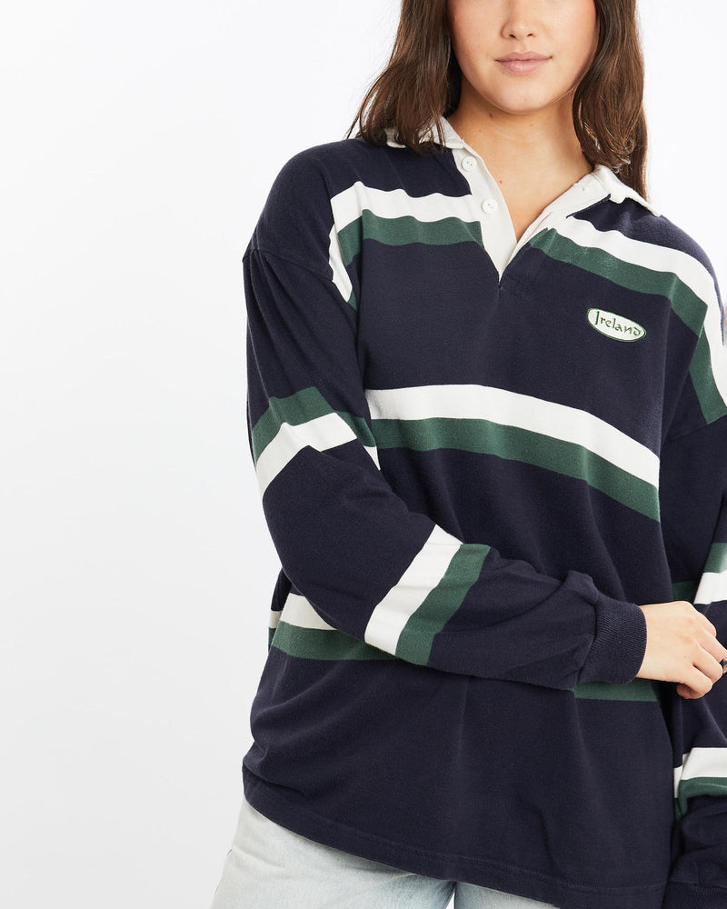 Vintage, 90s, Ireland, Rugby, Shirt, The Real Deal, size large, colour Multicolour, newtown, sydney, australia, thrift store, opshop, preloved, secondhand, sustainable, retro, antique, 70s, 80s, 90s, 2000s, 00s, fashion, clothing, streetwear, trendy, garment, style, boutique, store, shop, archive, sale, cheap, best, top, Shirts