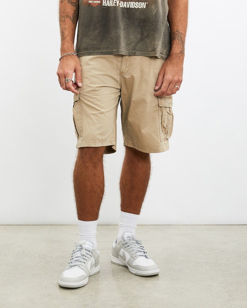Vintage, Wrangler, Cargo, Shorts, The Real Deal, size 35", colour Brown, newtown, sydney, australia, thrift store, opshop, preloved, secondhand, sustainable, retro, antique, 70s, 80s, 90s, 2000s, 00s, fashion, clothing, streetwear, trendy, garment, style, boutique, store, shop, archive, sale, cheap, best, top, Shorts