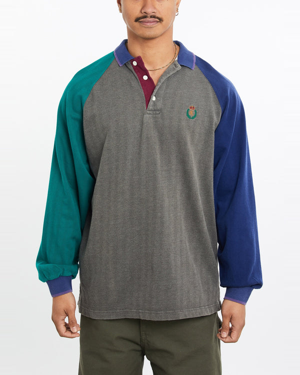 Vintage, 90s, Chaps, Ralph, Lauren, Long, Sleeve, Polo, Shirt, The Real Deal, size large, colour Multicolour, newtown, sydney, australia, thrift store, opshop, preloved, secondhand, sustainable, retro, antique, 70s, 80s, 90s, 2000s, 00s, fashion, clothing, streetwear, trendy, garment, style, boutique, store, shop, archive, sale, cheap, best, top, Shirts