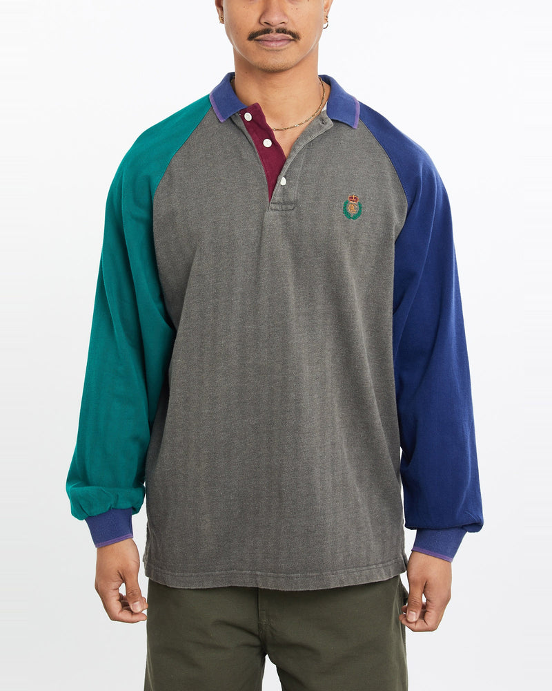 Vintage, 90s, Chaps, Ralph, Lauren, Long, Sleeve, Polo, Shirt, The Real Deal, size large, colour Multicolour, newtown, sydney, australia, thrift store, opshop, preloved, secondhand, sustainable, retro, antique, 70s, 80s, 90s, 2000s, 00s, fashion, clothing, streetwear, trendy, garment, style, boutique, store, shop, archive, sale, cheap, best, top, Shirts