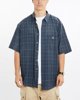 Vintage, 90s, Polo, Ralph, Lauren, Short, Sleeve, Button, Up, Shirt, The Real Deal, size extra large, colour Navy, newtown, sydney, australia, thrift store, opshop, preloved, secondhand, sustainable, retro, antique, 70s, 80s, 90s, 2000s, 00s, fashion, clothing, streetwear, trendy, garment, style, boutique, store, shop, archive, sale, cheap, best, top, Shirts