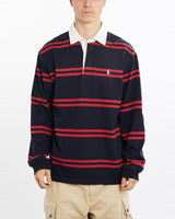 Vintage, 90s, Polo, Ralph, Lauren, Rugby, Shirt, The Real Deal, size large, colour Navy, newtown, sydney, australia, thrift store, opshop, preloved, secondhand, sustainable, retro, antique, 70s, 80s, 90s, 2000s, 00s, fashion, clothing, streetwear, trendy, garment, style, boutique, store, shop, archive, sale, cheap, best, top, Shirts