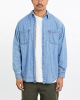 Vintage, 90s, Levi's, Denim, Button, Up, Shirt, The Real Deal, size medium, colour Blue, newtown, sydney, australia, thrift store, opshop, preloved, secondhand, sustainable, retro, antique, 70s, 80s, 90s, 2000s, 00s, fashion, clothing, streetwear, trendy, garment, style, boutique, store, shop, archive, sale, cheap, best, top, Shirts