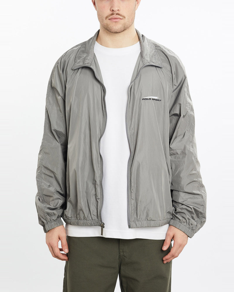 Vintage, 90s, Ralph, Lauren, Polo, Sport, Windbreaker, Jacket, The Real Deal, size extra large, colour Grey, newtown, sydney, australia, thrift store, opshop, preloved, secondhand, sustainable, retro, antique, 70s, 80s, 90s, 2000s, 00s, fashion, clothing, streetwear, trendy, garment, style, boutique, store, shop, archive, sale, cheap, best, top, Jackets