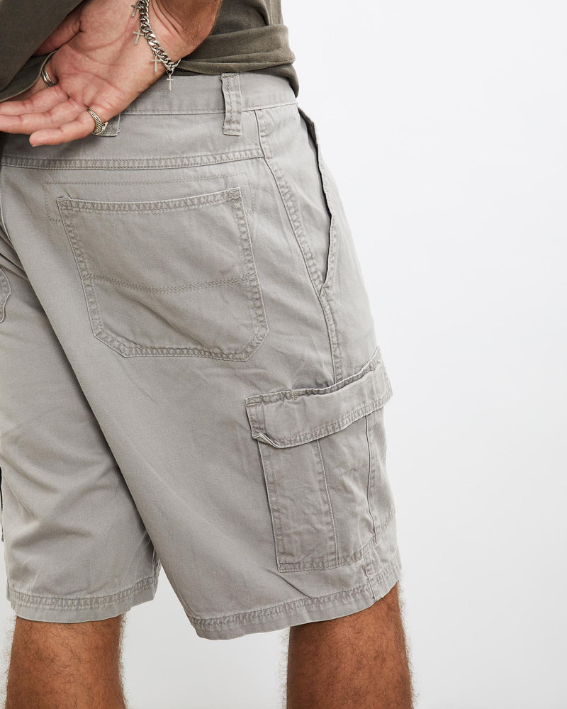 Vintage, Wrangler, Cargo, Shorts, The Real Deal, size 36", colour Grey, newtown, sydney, australia, thrift store, opshop, preloved, secondhand, sustainable, retro, antique, 70s, 80s, 90s, 2000s, 00s, fashion, clothing, streetwear, trendy, garment, style, boutique, store, shop, archive, sale, cheap, best, top, Shorts