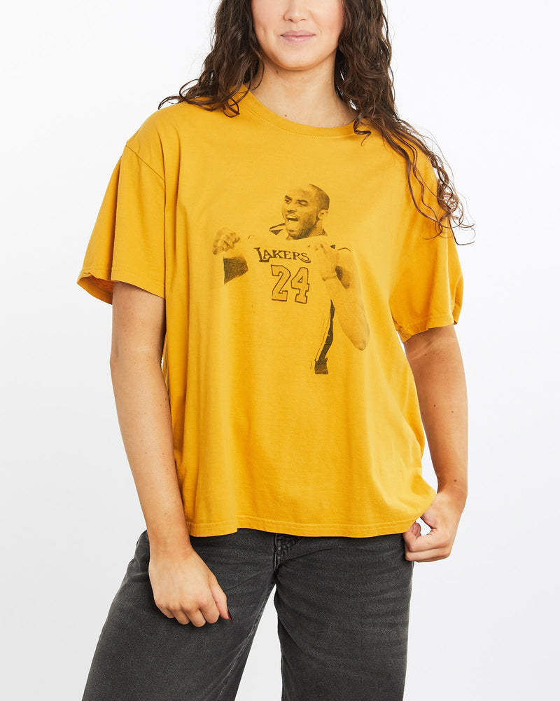 Vintage, NBA, Los, Angeles, Lakers, Kobe, Bryant, Tee, The Real Deal, size medium, colour Yellow, newtown, sydney, australia, thrift store, opshop, preloved, secondhand, sustainable, retro, antique, 70s, 80s, 90s, 2000s, 00s, fashion, clothing, streetwear, trendy, garment, style, boutique, store, shop, archive, sale, cheap, best, top, T-Shirts
