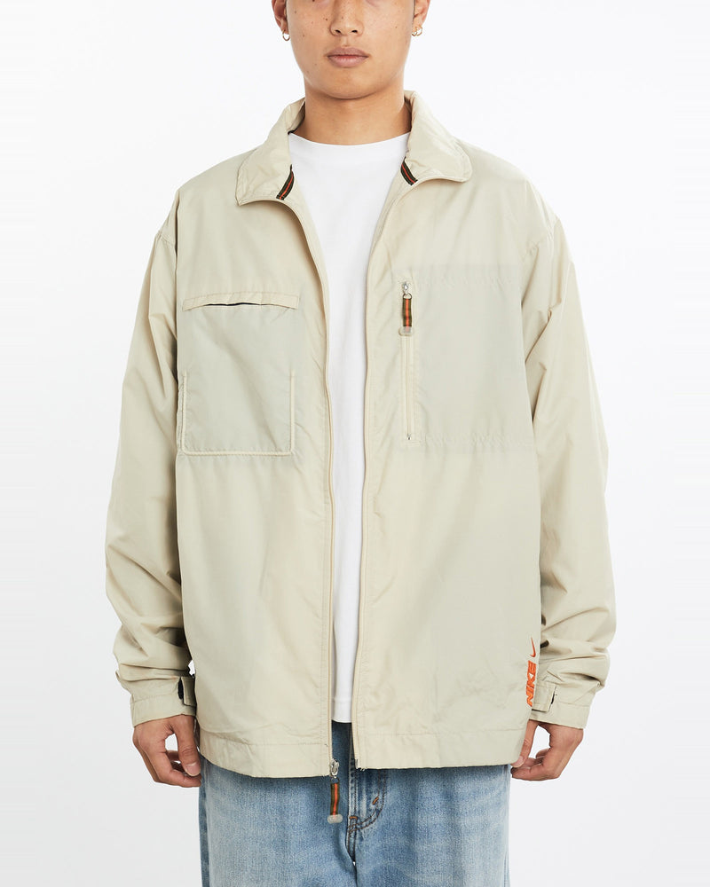 Vintage, Nike, Windbreaker, Jacket, The Real Deal, size large, colour Beige, newtown, sydney, australia, thrift store, opshop, preloved, secondhand, sustainable, retro, antique, 70s, 80s, 90s, 2000s, 00s, fashion, clothing, streetwear, trendy, garment, style, boutique, store, shop, archive, sale, cheap, best, top, Jackets