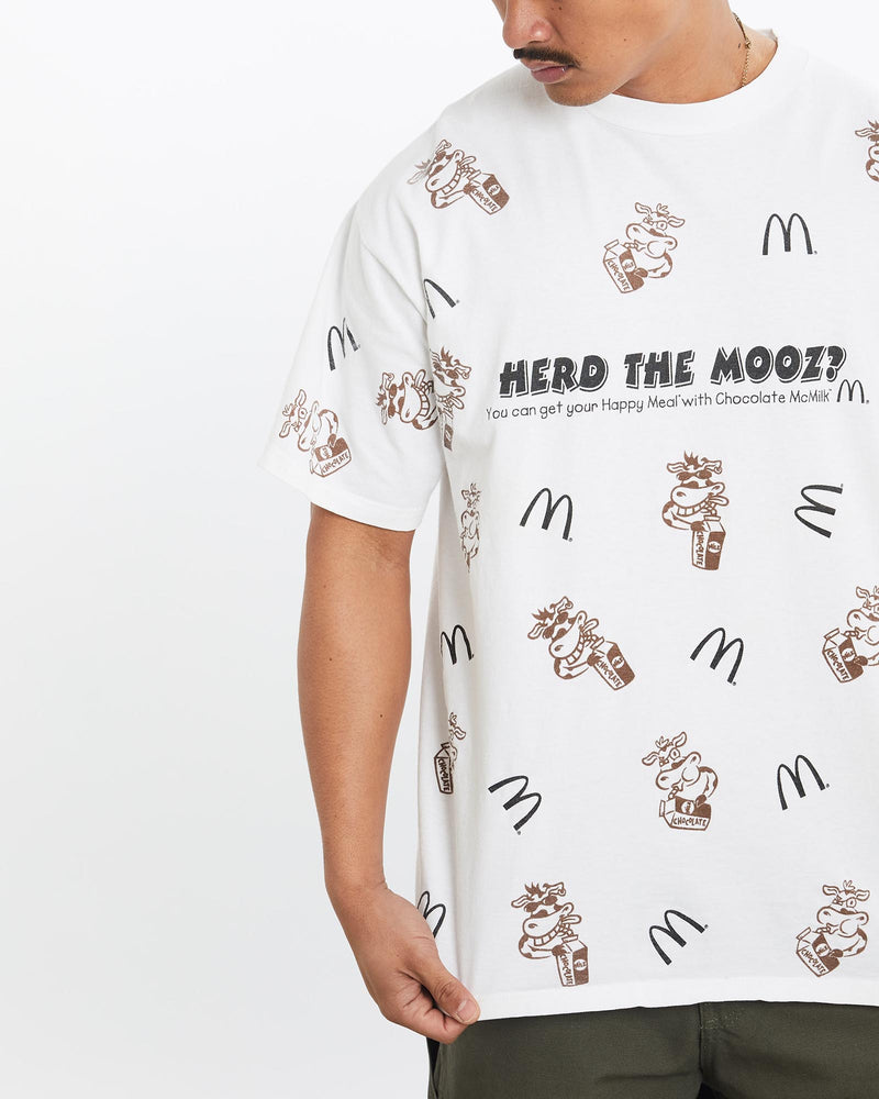 Vintage, 1995, McDonald's, Chocolate, Milk, Tee, The Real Deal, size large, colour White, newtown, sydney, australia, thrift store, opshop, preloved, secondhand, sustainable, retro, antique, 70s, 80s, 90s, 2000s, 00s, fashion, clothing, streetwear, trendy, garment, style, boutique, store, shop, archive, sale, cheap, best, top, T-Shirts