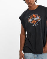 90s, Harley, Davidson, Tank, The Real Deal, size large, colour Black, newtown, sydney, australia, thrift store, opshop, preloved, secondhand, sustainable, retro, antique, 70s, 80s, 90s, 2000s, 00s, fashion, clothing, streetwear, trendy, garment, style, boutique, store, shop, archive, sale, cheap, best, top, T-Shirts