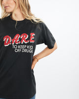 Vintage, 90s, D.A.R.E, Tee, The Real Deal, size medium, colour Black, newtown, sydney, australia, thrift store, opshop, preloved, secondhand, sustainable, retro, antique, 70s, 80s, 90s, 2000s, 00s, fashion, clothing, streetwear, trendy, garment, style, boutique, store, shop, archive, sale, cheap, best, top, T-Shirts