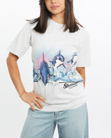 Vintage, 1989, Sea, World, Shamu', Wildlife, Tee, The Real Deal, size double extra small, colour Grey, newtown, sydney, australia, thrift store, opshop, preloved, secondhand, sustainable, retro, antique, 70s, 80s, 90s, 2000s, 00s, fashion, clothing, streetwear, trendy, garment, style, boutique, store, shop, archive, sale, cheap, best, top, T-Shirts
