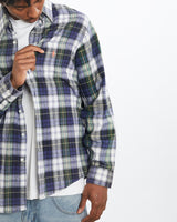 Vintage, 90s, Polo, Ralph, Lauren, Flannelette, Button, Up, Shirt, The Real Deal, size large, colour Multicolour, newtown, sydney, australia, thrift store, opshop, preloved, secondhand, sustainable, retro, antique, 70s, 80s, 90s, 2000s, 00s, fashion, clothing, streetwear, trendy, garment, style, boutique, store, shop, archive, sale, cheap, best, top, Shirts