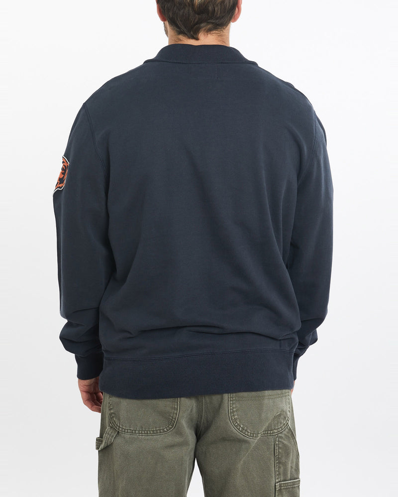 Vintage, NFL, Chicago, Bears, Quarter, Zip, Sweatshirt, The Real Deal, size large, colour Black, newtown, sydney, australia, thrift store, opshop, preloved, secondhand, sustainable, retro, antique, 70s, 80s, 90s, 2000s, 00s, fashion, clothing, streetwear, trendy, garment, style, boutique, store, shop, archive, sale, cheap, best, top, Sweats and hoodies