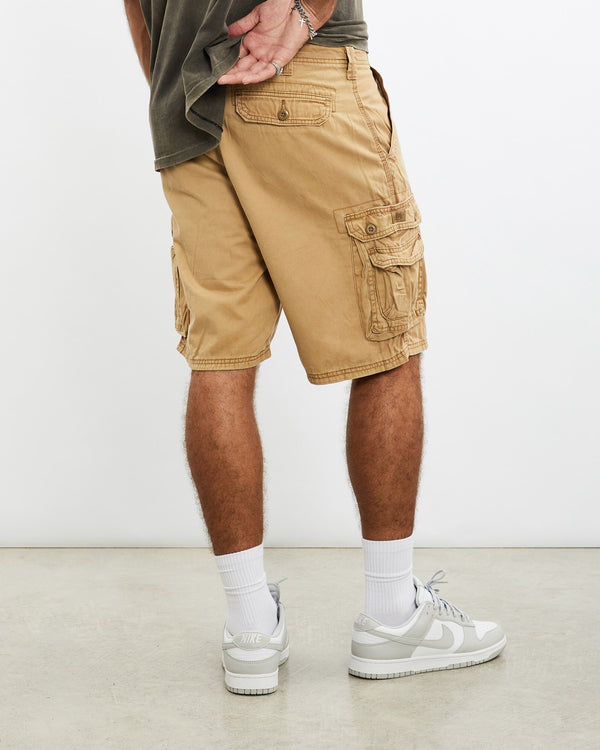 Vintage, Lee, Cargo, Shorts, The Real Deal, size 35", colour Brown, newtown, sydney, australia, thrift store, opshop, preloved, secondhand, sustainable, retro, antique, 70s, 80s, 90s, 2000s, 00s, fashion, clothing, streetwear, trendy, garment, style, boutique, store, shop, archive, sale, cheap, best, top, Shorts