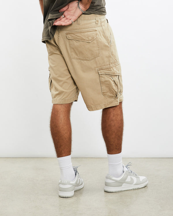 Vintage, Wrangler, Cargo, Shorts, The Real Deal, size 36", colour Beige, newtown, sydney, australia, thrift store, opshop, preloved, secondhand, sustainable, retro, antique, 70s, 80s, 90s, 2000s, 00s, fashion, clothing, streetwear, trendy, garment, style, boutique, store, shop, archive, sale, cheap, best, top, Shorts