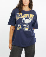 Vintage, 80s, Delaware, State, Snoopy, Tee, The Real Deal, size large, colour Navy, newtown, sydney, australia, thrift store, opshop, preloved, secondhand, sustainable, retro, antique, 70s, 80s, 90s, 2000s, 00s, fashion, clothing, streetwear, trendy, garment, style, boutique, store, shop, archive, sale, cheap, best, top, T-Shirts