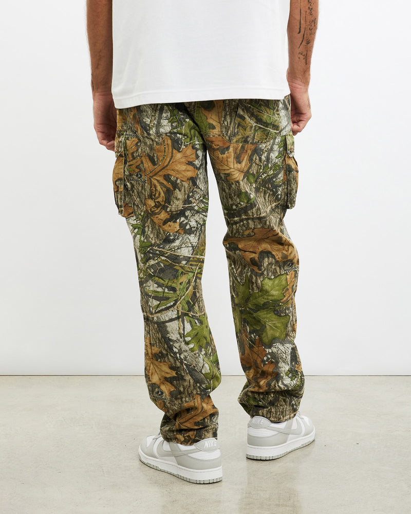 Vintage, Mossy, Oak, Realtree, Camo, Double, Knee', Cargo, Pants, The Real Deal, size 35", colour Green, newtown, sydney, australia, thrift store, opshop, preloved, secondhand, sustainable, retro, antique, 70s, 80s, 90s, 2000s, 00s, fashion, clothing, streetwear, trendy, garment, style, boutique, store, shop, archive, sale, cheap, best, top, Pants