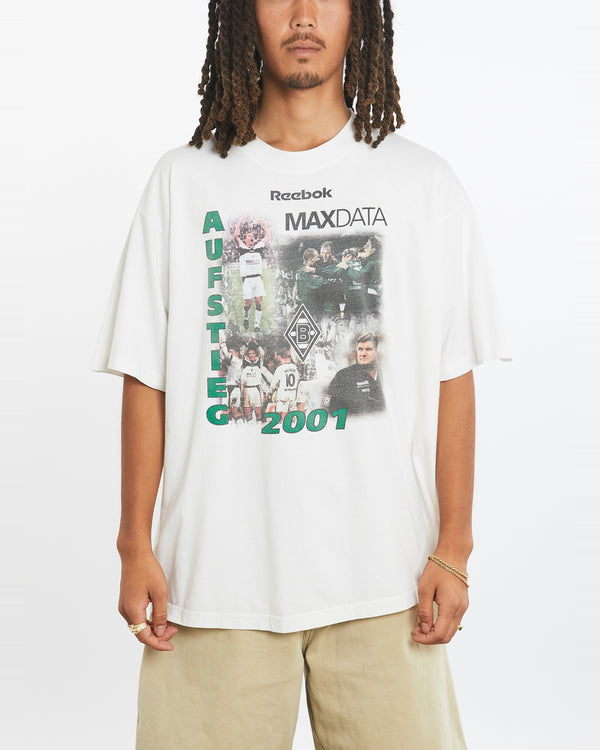 Vintage Reebok Borussia Mönchengladbach Soccer Tee <br>L , The Real Deal , newtown, sydney, australia, thrift store, opshop, preloved, secondhand, sustainable, retro, antique, 70s, 80s, 90s, 2000s, 00s, fashion, clothing, streetwear, trendy, garment, style, boutique, store, shop, archive, sale, cheap, best, top