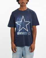 Vintage, 1999, NFL, Dallas, Cowboys, Tee, The Real Deal, size large, colour Navy, newtown, sydney, australia, thrift store, opshop, preloved, secondhand, sustainable, retro, antique, 70s, 80s, 90s, 2000s, 00s, fashion, clothing, streetwear, trendy, garment, style, boutique, store, shop, archive, sale, cheap, best, top, T-Shirts