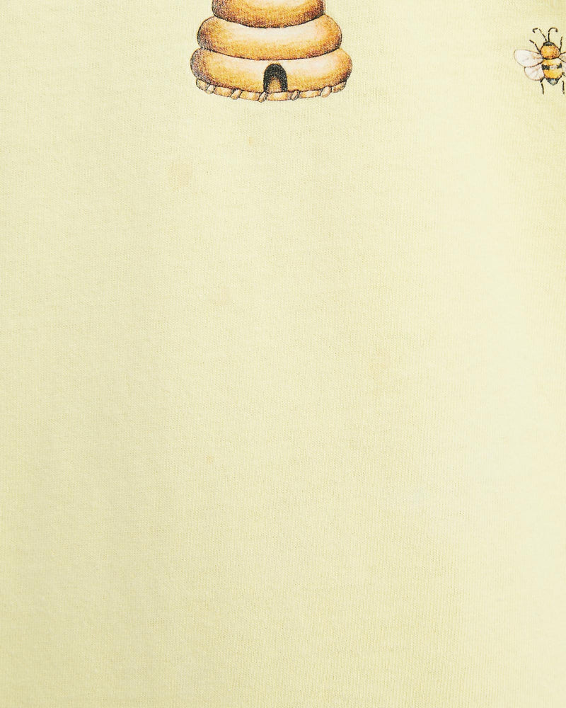 Vintage, 90s, Jesus, Bee, Tee, The Real Deal, size medium, colour Yellow, newtown, sydney, australia, thrift store, opshop, preloved, secondhand, sustainable, retro, antique, 70s, 80s, 90s, 2000s, 00s, fashion, clothing, streetwear, trendy, garment, style, boutique, store, shop, archive, sale, cheap, best, top, T-Shirts