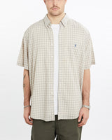 Vintage, 90s, Polo, Ralph, Lauren, Short, Sleeve, Button, Up, Shirt, The Real Deal, size extra large, colour Beige, newtown, sydney, australia, thrift store, opshop, preloved, secondhand, sustainable, retro, antique, 70s, 80s, 90s, 2000s, 00s, fashion, clothing, streetwear, trendy, garment, style, boutique, store, shop, archive, sale, cheap, best, top, Shirts