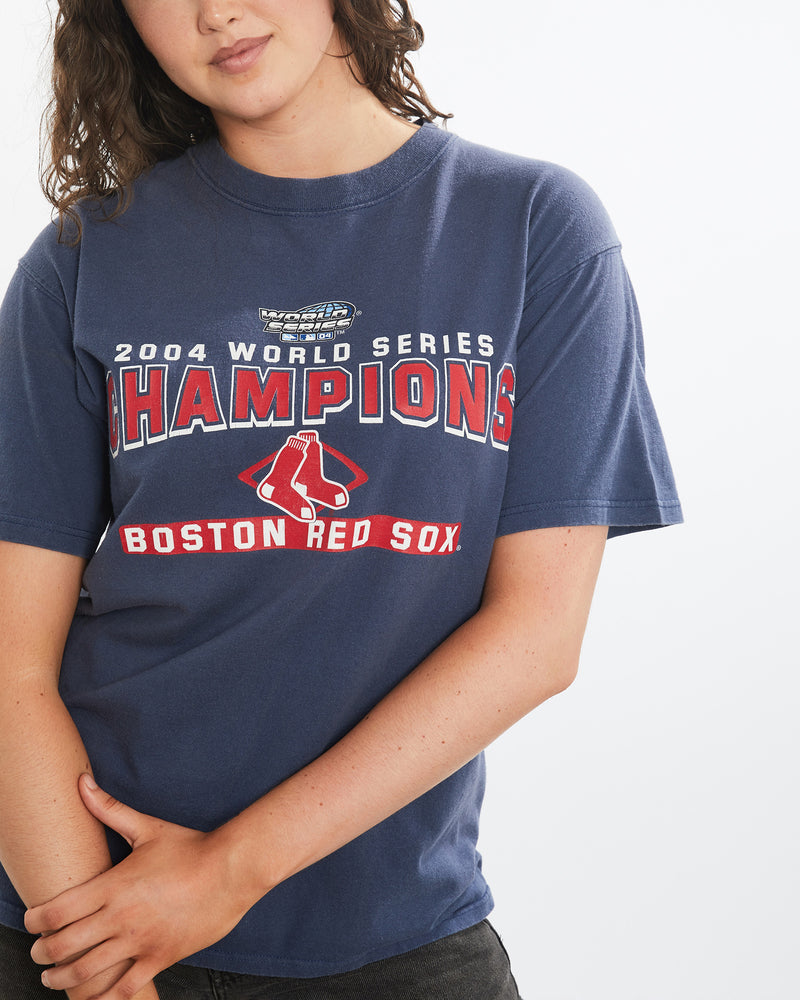 Vintage MLB Boston Red Sox Tee <br>M , The Real Deal , newtown, sydney, australia, thrift store, opshop, preloved, secondhand, sustainable, retro, antique, 70s, 80s, 90s, 2000s, 00s, fashion, clothing, streetwear, trendy, garment, style, boutique, store, shop, archive, sale, cheap, best, top