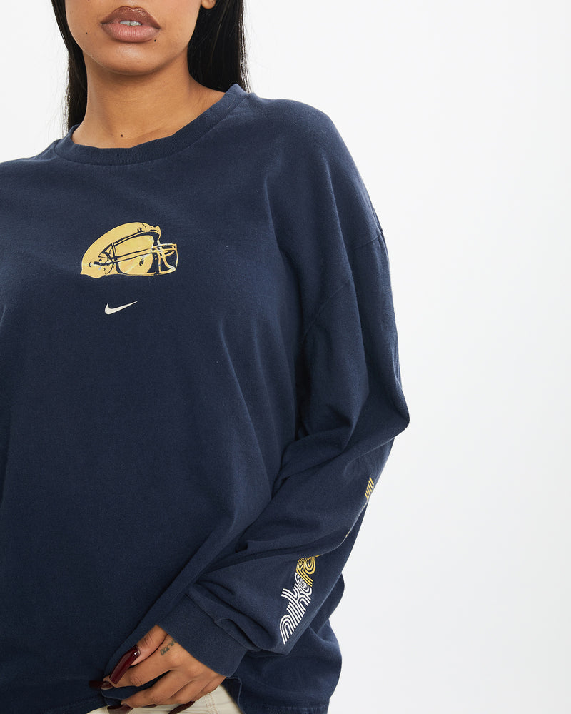 Vintage Nike Football Long Sleeve Tee <br>S , The Real Deal , newtown, sydney, australia, thrift store, opshop, preloved, secondhand, sustainable, retro, antique, 70s, 80s, 90s, 2000s, 00s, fashion, clothing, streetwear, trendy, garment, style, boutique, store, shop, archive, sale, cheap, best, top