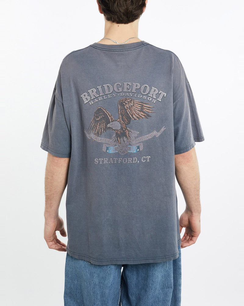 Vintage, Harley, Davidson, Tee, The Real Deal, size extra large, colour Grey, newtown, sydney, australia, thrift store, opshop, preloved, secondhand, sustainable, retro, antique, 70s, 80s, 90s, 2000s, 00s, fashion, clothing, streetwear, trendy, garment, style, boutique, store, shop, archive, sale, cheap, best, top, T-Shirts