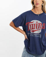 Vintage, 1988, MLB, Minnesota, Twins, Tee, The Real Deal, size small, colour Navy, newtown, sydney, australia, thrift store, opshop, preloved, secondhand, sustainable, retro, antique, 70s, 80s, 90s, 2000s, 00s, fashion, clothing, streetwear, trendy, garment, style, boutique, store, shop, archive, sale, cheap, best, top, T-Shirts