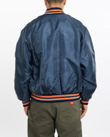 Vintage, 90s, Millstone, Coffee, Varsity, Jacket, The Real Deal, size large, colour Navy, newtown, sydney, australia, thrift store, opshop, preloved, secondhand, sustainable, retro, antique, 70s, 80s, 90s, 2000s, 00s, fashion, clothing, streetwear, trendy, garment, style, boutique, store, shop, archive, sale, cheap, best, top, Jackets