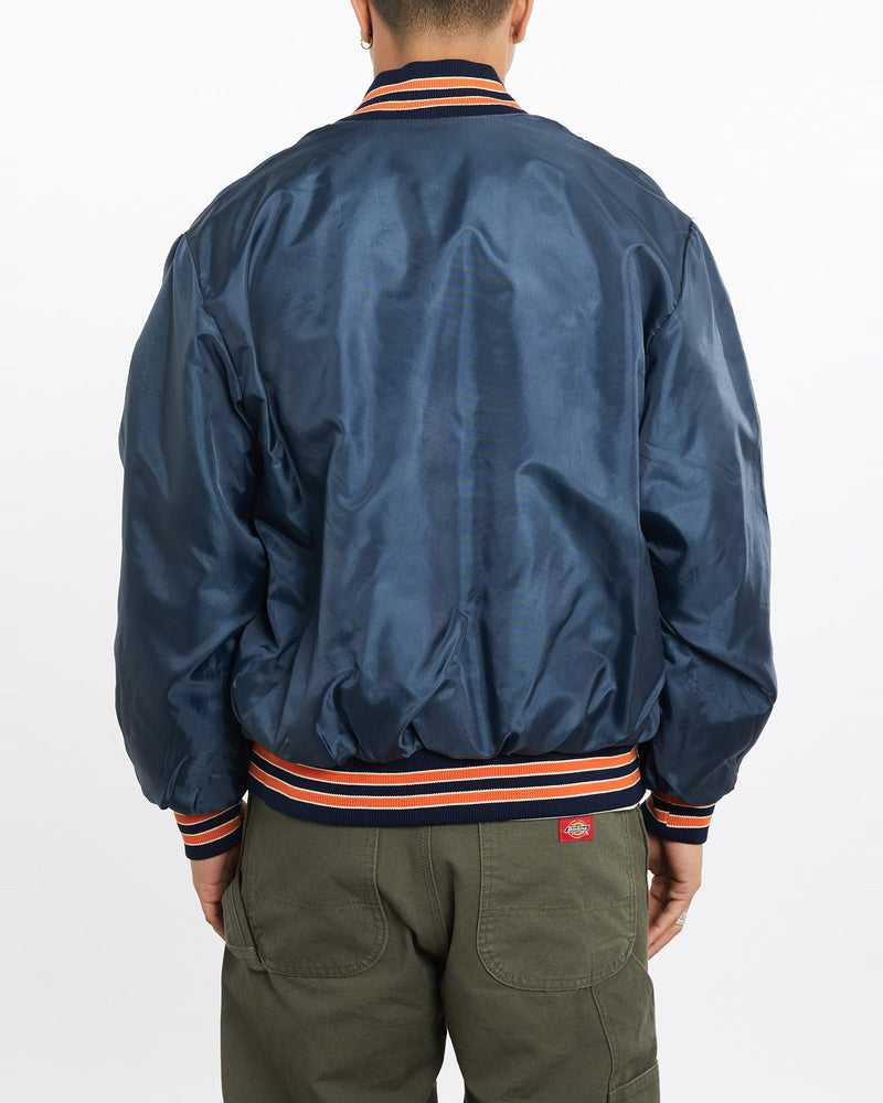 Vintage, 90s, Millstone, Coffee, Varsity, Jacket, The Real Deal, size large, colour Navy, newtown, sydney, australia, thrift store, opshop, preloved, secondhand, sustainable, retro, antique, 70s, 80s, 90s, 2000s, 00s, fashion, clothing, streetwear, trendy, garment, style, boutique, store, shop, archive, sale, cheap, best, top, Jackets