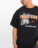 Vintage, 90s, Hooters, Tee, The Real Deal, size large, colour Black, newtown, sydney, australia, thrift store, opshop, preloved, secondhand, sustainable, retro, antique, 70s, 80s, 90s, 2000s, 00s, fashion, clothing, streetwear, trendy, garment, style, boutique, store, shop, archive, sale, cheap, best, top, T-Shirts