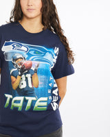 Vintage, Golden, Tate, NFL, Seattle, Seahawks, Tee, The Real Deal, size medium, colour Navy, newtown, sydney, australia, thrift store, opshop, preloved, secondhand, sustainable, retro, antique, 70s, 80s, 90s, 2000s, 00s, fashion, clothing, streetwear, trendy, garment, style, boutique, store, shop, archive, sale, cheap, best, top, T-Shirts