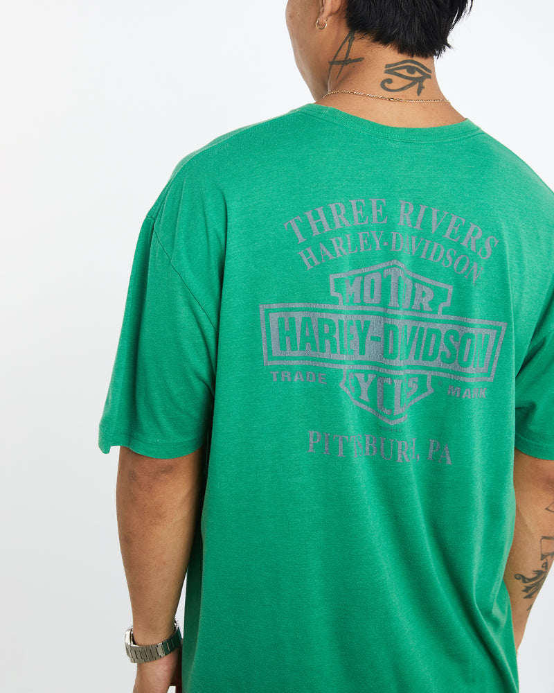 Vintage Harley Davidson Tee <br>XL , The Real Deal , newtown, sydney, australia, thrift store, opshop, preloved, secondhand, sustainable, retro, antique, 70s, 80s, 90s, 2000s, 00s, fashion, clothing, streetwear, trendy, garment, style, boutique, store, shop, archive, sale, cheap, best, top