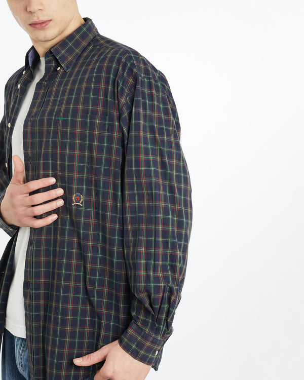 Vintage, 90s, Tommy, Hilfiger, Button, Up, Shirt, The Real Deal, size extra large, colour Multicolour, newtown, sydney, australia, thrift store, opshop, preloved, secondhand, sustainable, retro, antique, 70s, 80s, 90s, 2000s, 00s, fashion, clothing, streetwear, trendy, garment, style, boutique, store, shop, archive, sale, cheap, best, top, Shirts