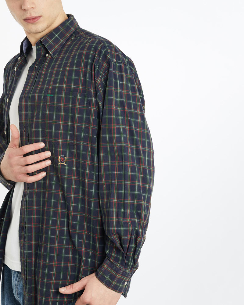 Vintage, 90s, Tommy, Hilfiger, Button, Up, Shirt, The Real Deal, size extra large, colour Multicolour, newtown, sydney, australia, thrift store, opshop, preloved, secondhand, sustainable, retro, antique, 70s, 80s, 90s, 2000s, 00s, fashion, clothing, streetwear, trendy, garment, style, boutique, store, shop, archive, sale, cheap, best, top, Shirts