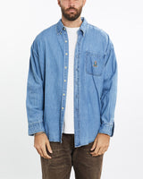 Vintage, 90s, Chaps, Ralph, Lauren, Denim, Button, Up, Shirt, The Real Deal, size extra large, colour Blue, newtown, sydney, australia, thrift store, opshop, preloved, secondhand, sustainable, retro, antique, 70s, 80s, 90s, 2000s, 00s, fashion, clothing, streetwear, trendy, garment, style, boutique, store, shop, archive, sale, cheap, best, top, Shirts