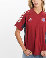 Vintage, Adidas, FC, Bayern, Munchen, Soccer, Jersey, Tee, The Real Deal, size small, colour Burgundy, newtown, sydney, australia, thrift store, opshop, preloved, secondhand, sustainable, retro, antique, 70s, 80s, 90s, 2000s, 00s, fashion, clothing, streetwear, trendy, garment, style, boutique, store, shop, archive, sale, cheap, best, top, T-Shirts